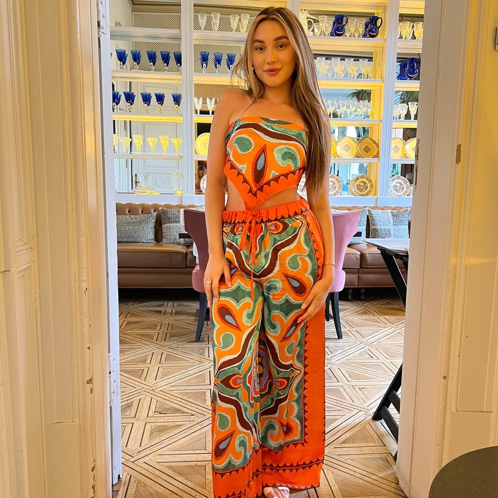 zara paisley set